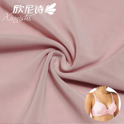 Tissu de maille de lingerie tricoté par élasthanne du polyester 7% du bout droit 4 de 93% de manière